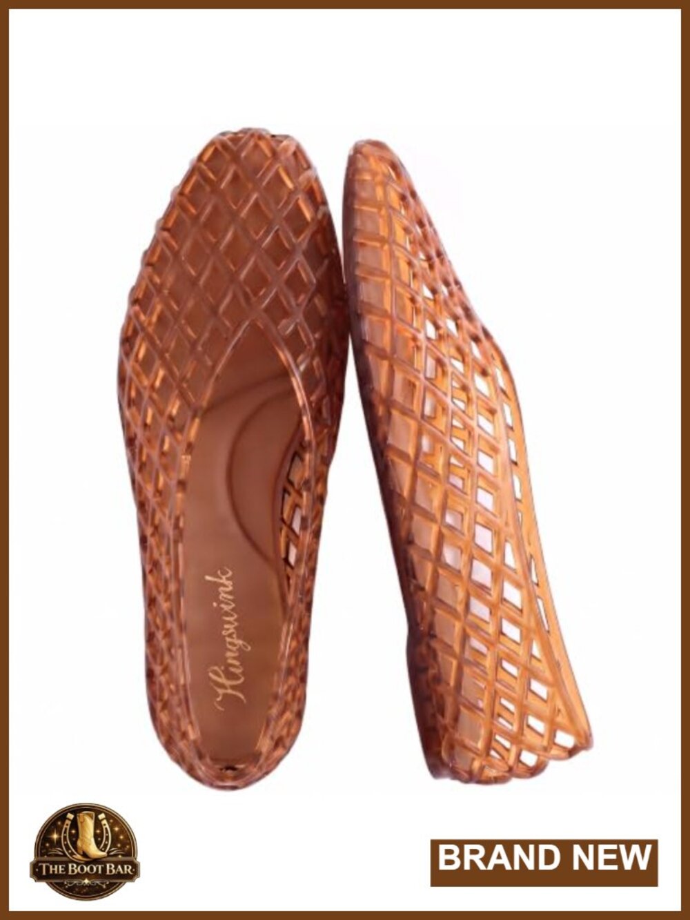 Women's Closed Toe Jelly Flats Breathable Hollow Mesh Slip On Shoes